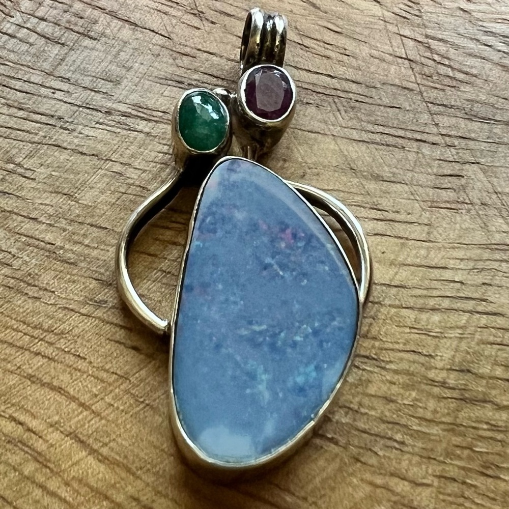 Elegant Multicolor Gemstone Pendant Necklace